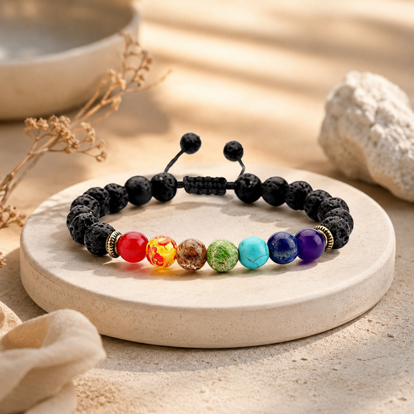 Seven Chakras Lapis Lazuli Band