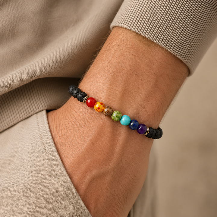 Seven Chakras Lapis Lazuli Band