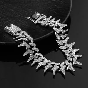 Gothic Thorns Bracelet - Silver - Salty Accessories