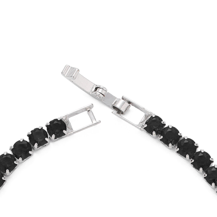 Radiance Tennis Bracelet - Silver-Black