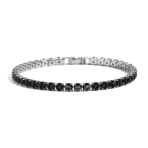 Radiance Tennis Bracelet - Silver-Black