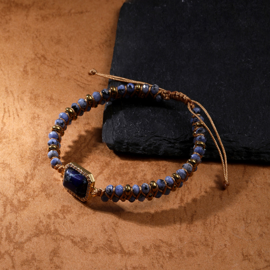 Blue Emperor Stone Braided Bracelet