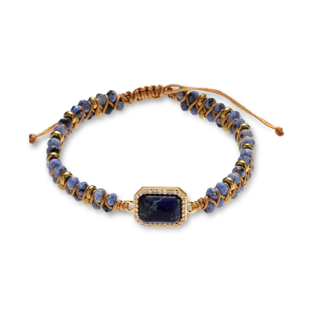Blue Emperor Stone Braided Bracelet