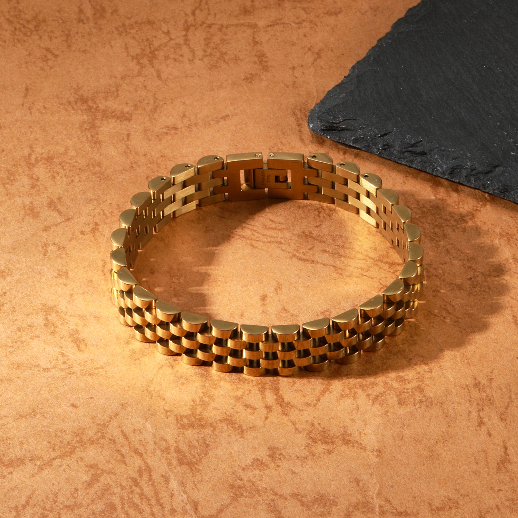 Chain Rolex Style Rolex-Style Chain Bracelet - Gold | Salty – Salty Accessories