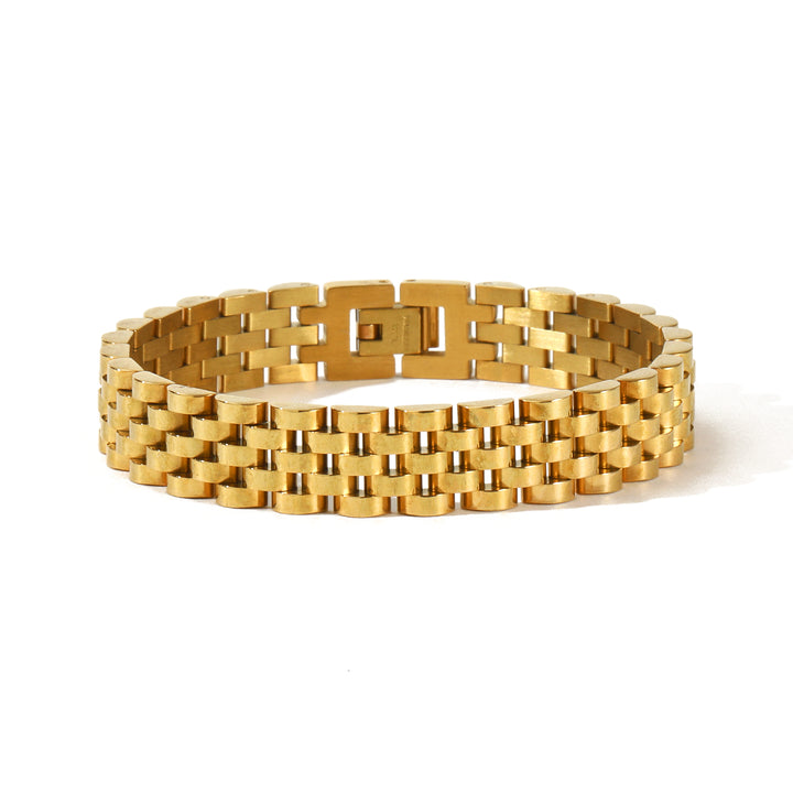 Rolex-Style Chain Bracelet - Gold