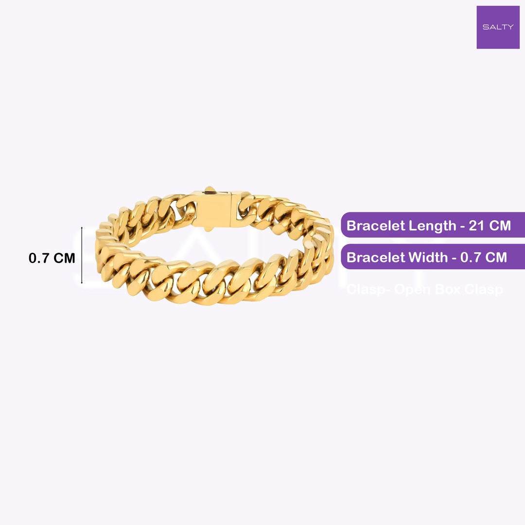 Golden Cool Cuban Link Bracelet