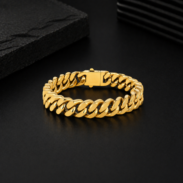 Golden Cool Cuban Link Bracelet