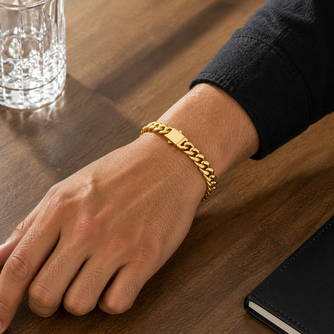 Golden Cool Cuban Link Bracelet