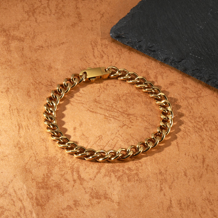 Golden Cool Cuban Link Bracelet