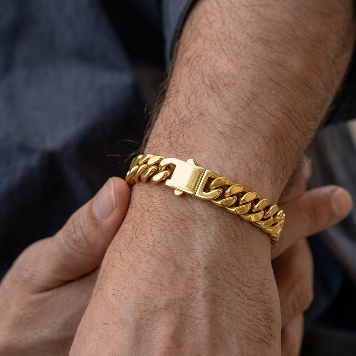 Golden Cool Cuban Link Bracelet