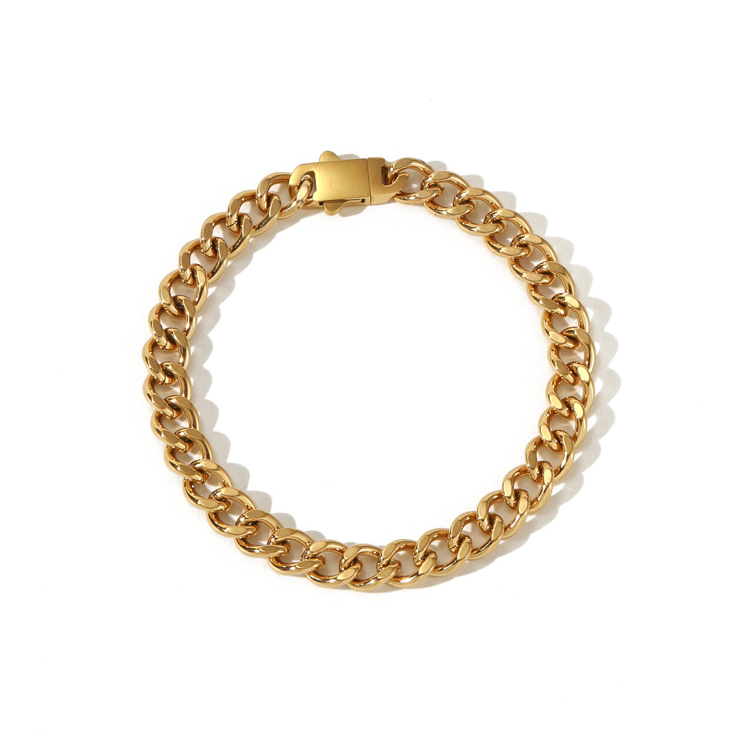 Golden Cool Cuban Link Bracelet
