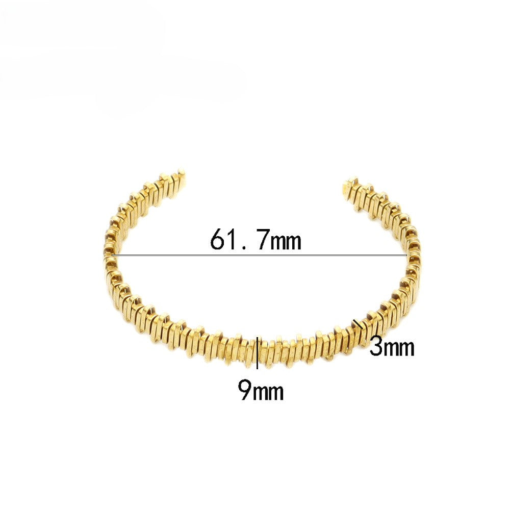 Spikey Golden Cuff Bracelet