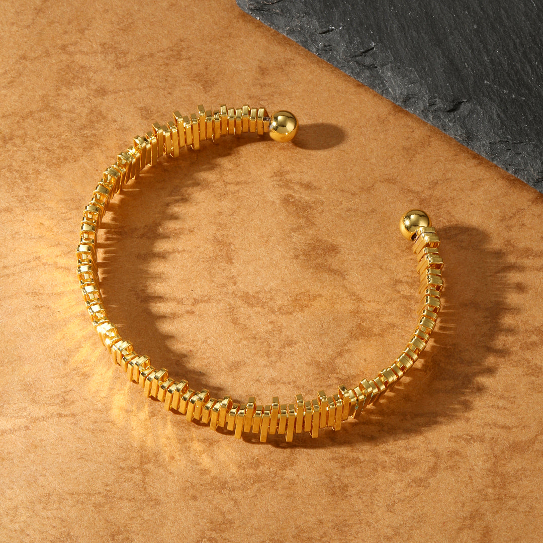 Spikey Golden Cuff Bracelet
