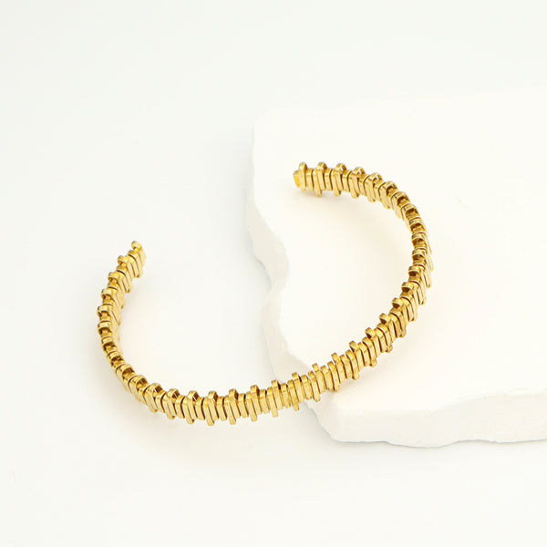 Spikey Golden Cuff Bracelet