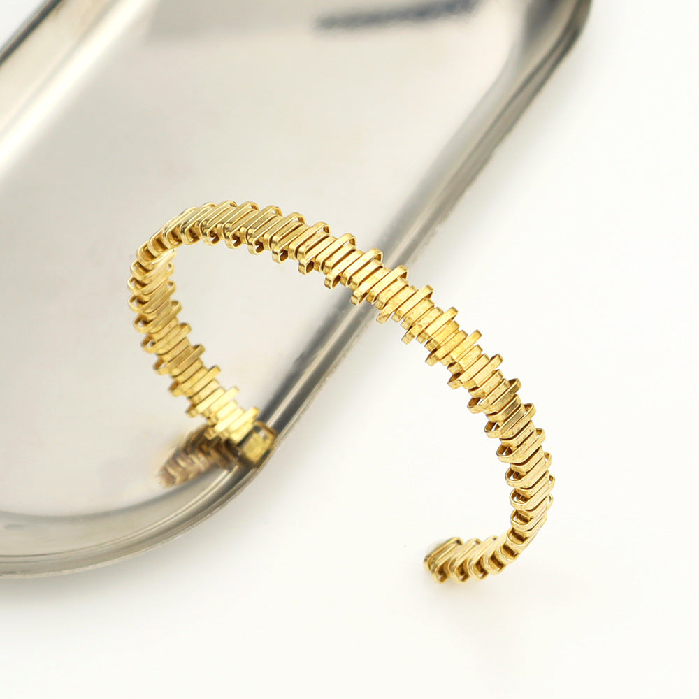 Spikey Golden Cuff Bracelet