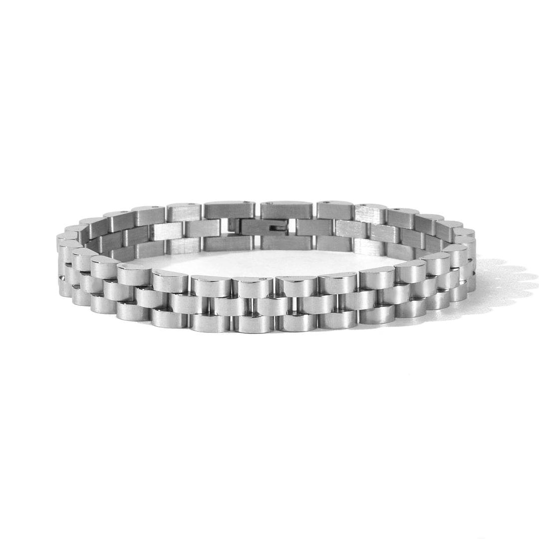 Rolex-Style Chain Bracelet - Silver