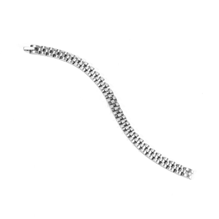 Rolex-Style Chain Bracelet - Silver
