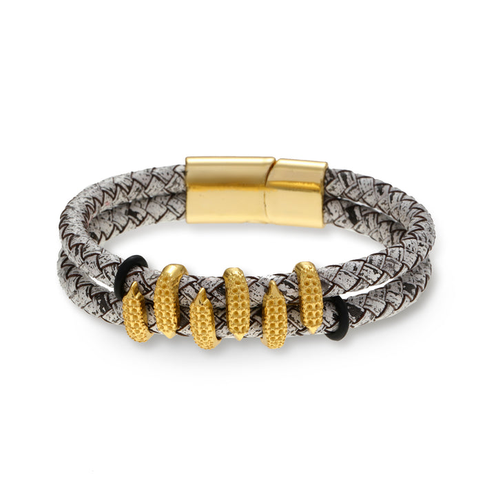 Animal Print Clawed Bracelet - Gold