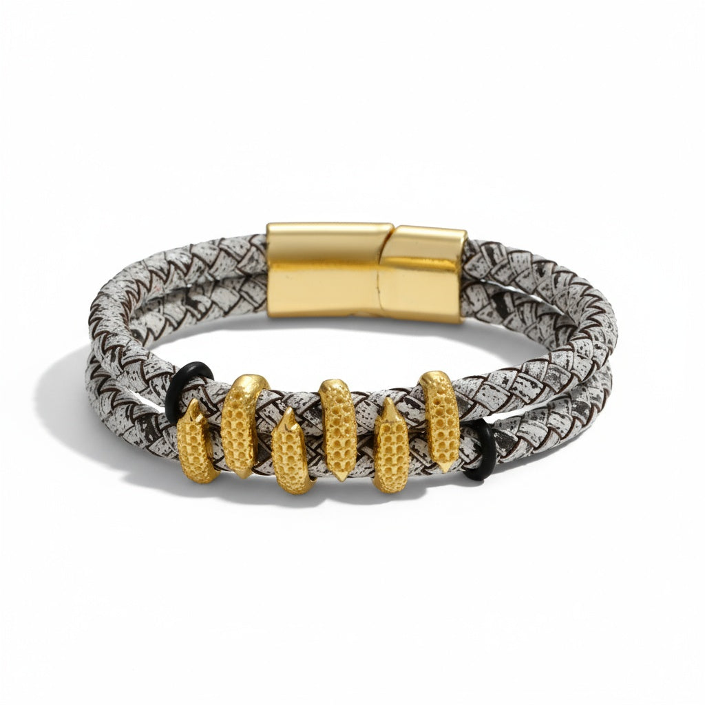 Animal Print Clawed Bracelet - Gold