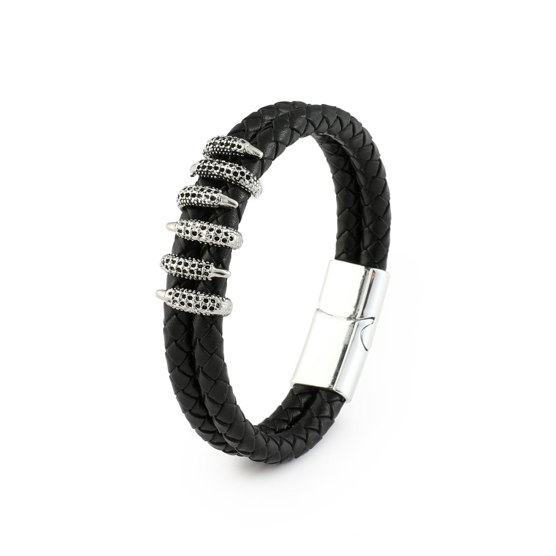Crown Line Clawed Bracelet - Black