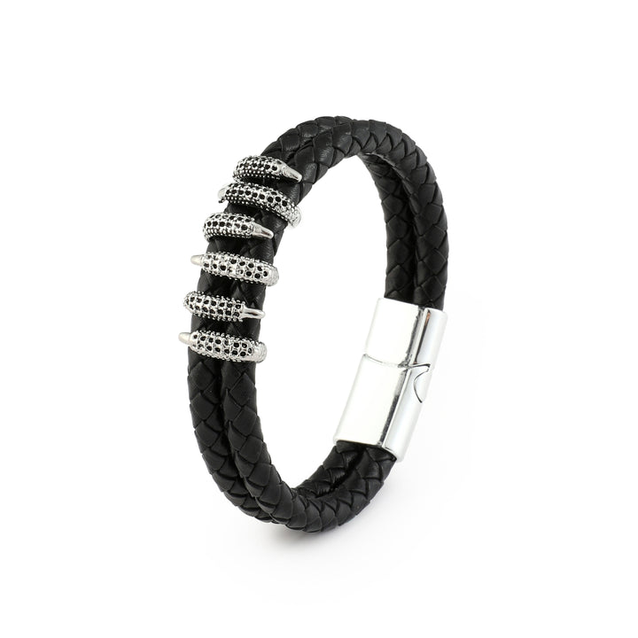 Crown Line Clawed Bracelet - Black