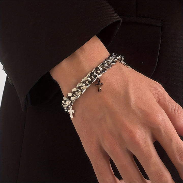 Cross Cubic Link Bracelet