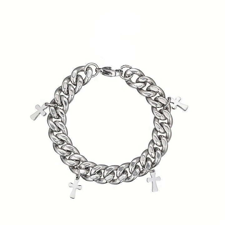 Cross Cubic Link Bracelet