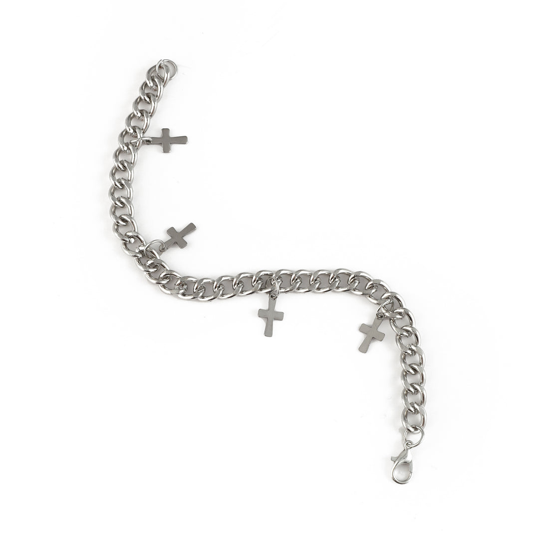 Cross Cubic Link Bracelet