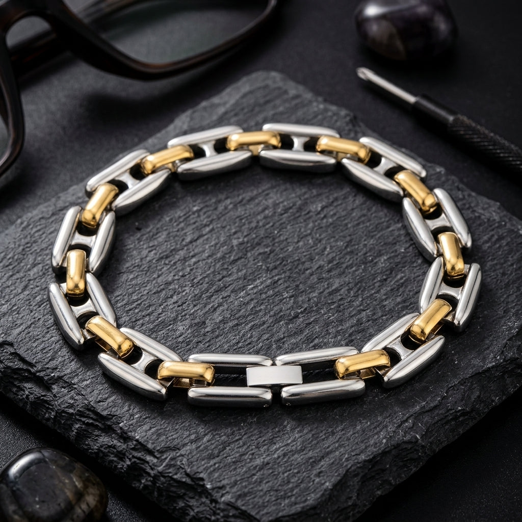 Duo Link Bracelet - Gold | Salty