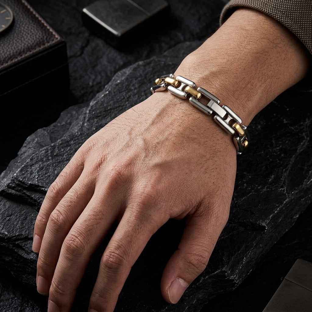 Duo Link Bracelet - Gold | Salty