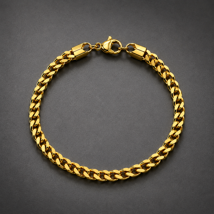 Golden Curb Chain Bracelet