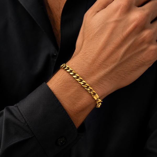Golden Curb Chain Bracelet