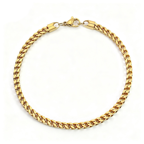 Golden Curb Chain Bracelet