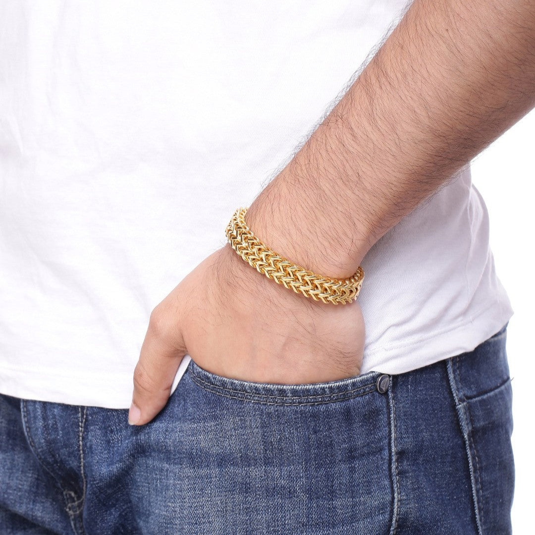 Golden Mesh Armor Bracelet | Salty
