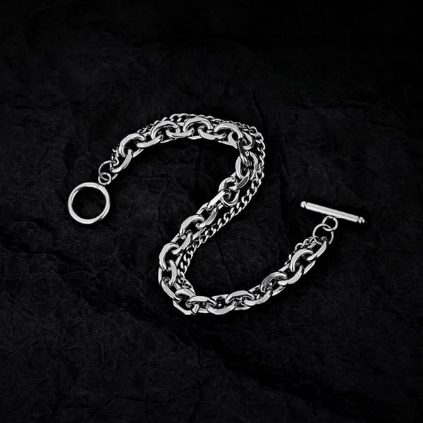 Gravix Dual Chain Toggle Bracelet