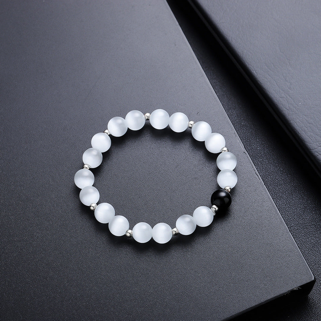 Halo Bead Bracelet - White