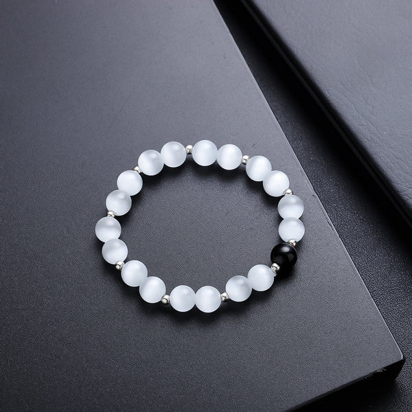 Halo Bead Bracelet - White