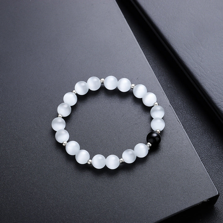 Halo Bead Bracelet - White