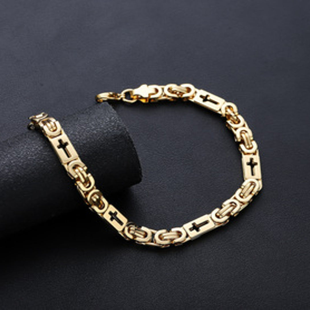 Valor Cross Link Bracelet - Gold