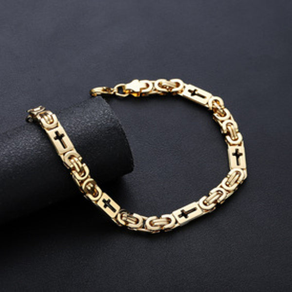 Valor Cross Link Bracelet - Gold
