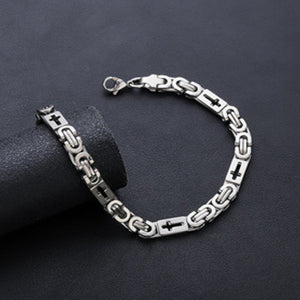 Valor Cross Link Bracelet - Silver | Salty