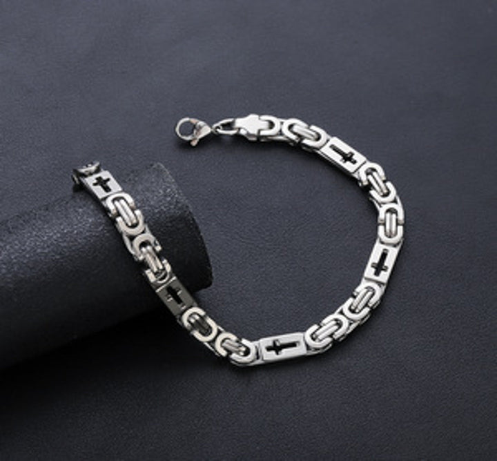 Valor Cross Link Bracelet - Silver