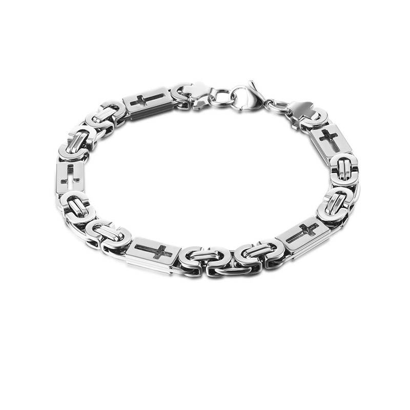 Valor Cross Link Bracelet - Silver
