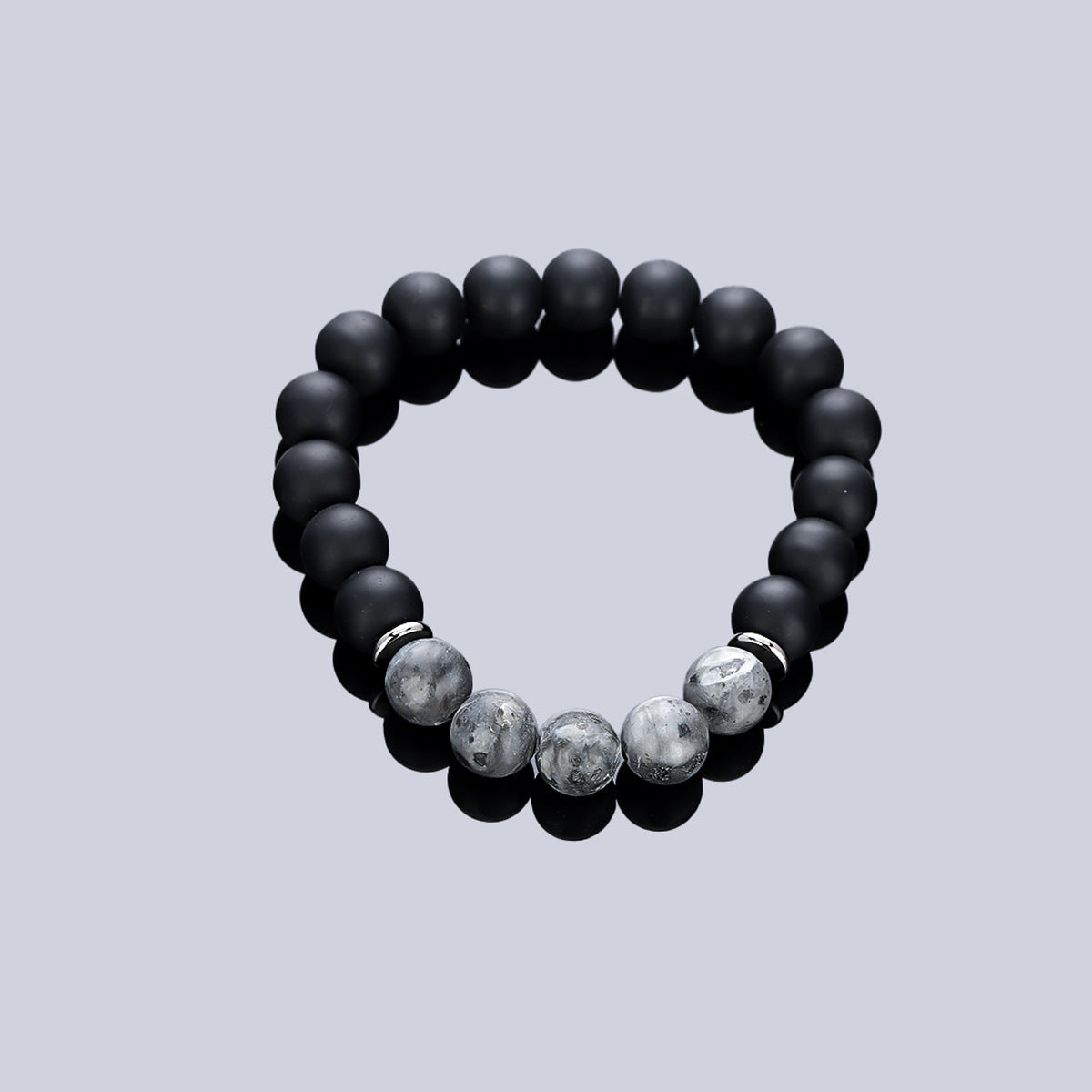 Shadow Stone Bead Bracelet