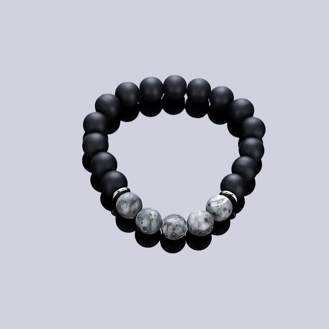 Shadow Stone Bead Bracelet
