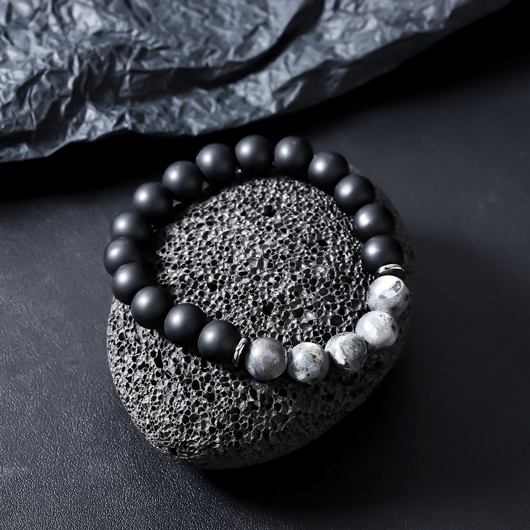 Shadow Stone Bead Bracelet