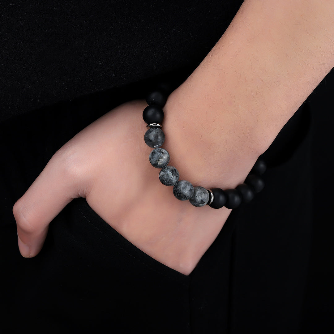 Shadow Stone Bead Bracelet