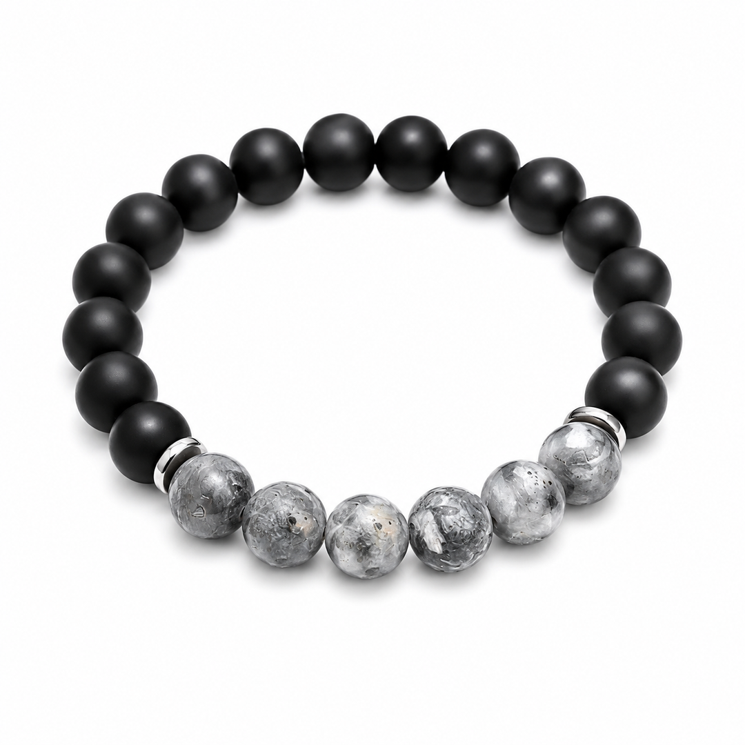 Shadow Stone Bead Bracelet