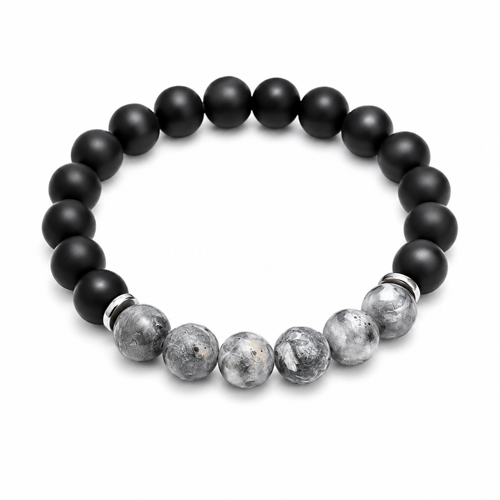 Shadow Stone Bead Bracelet