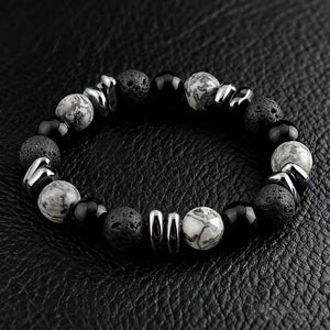 Monochrome Terra Bead Bracelet | Salty